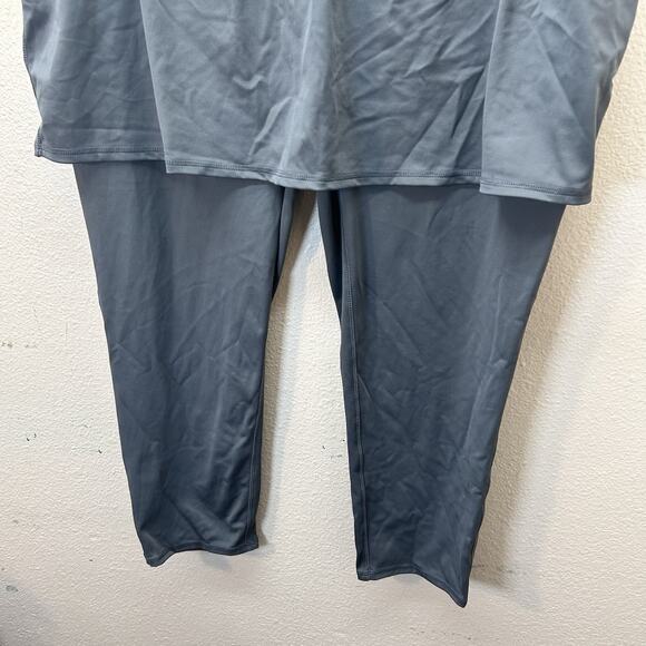 Zuda Skirted Leggings Gray Womens Crop Size 1X Athletic Gym Modest Workout - Picture 4 of 7